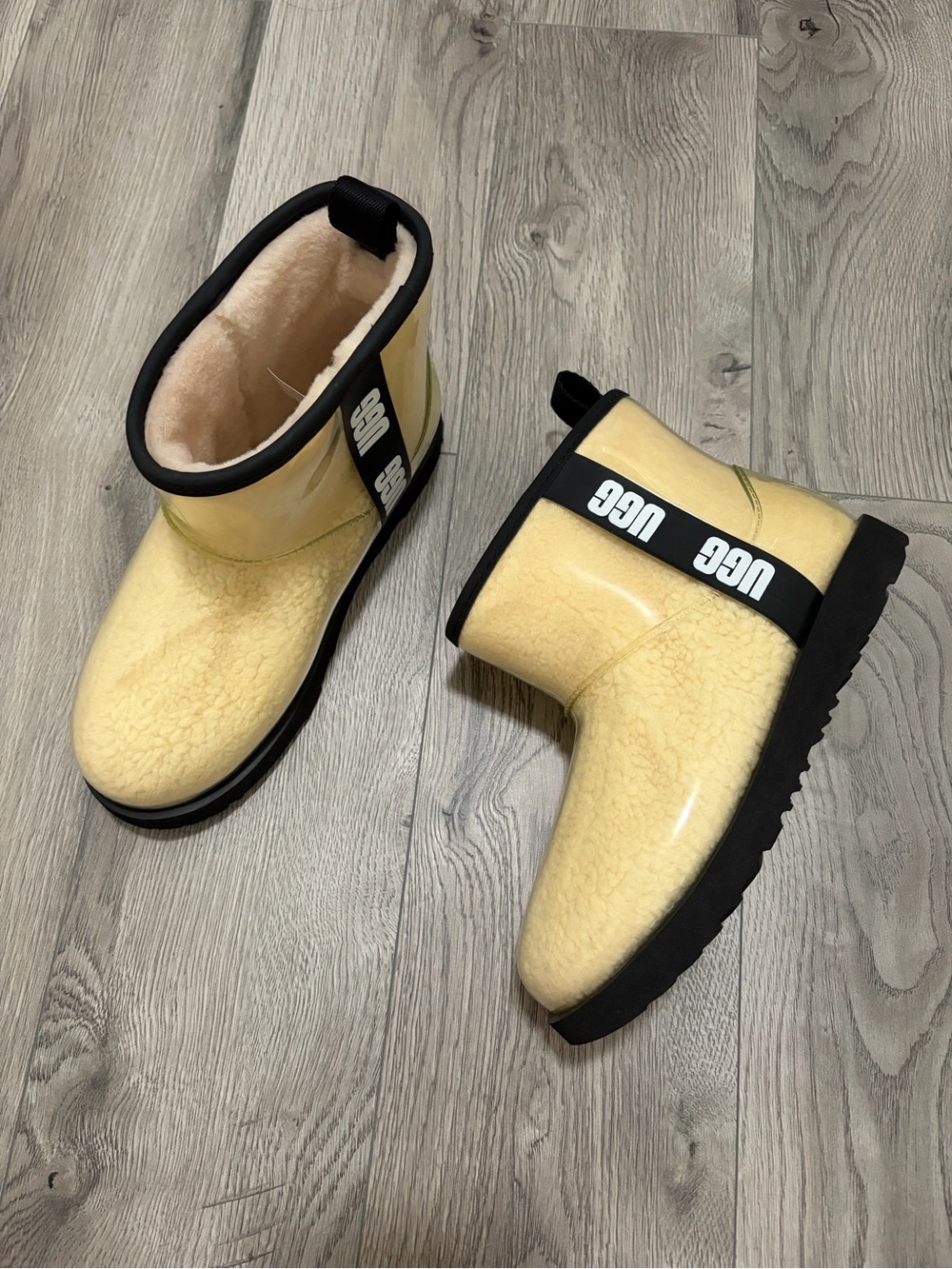 UGG Clear Shearling-Lined Short Boots